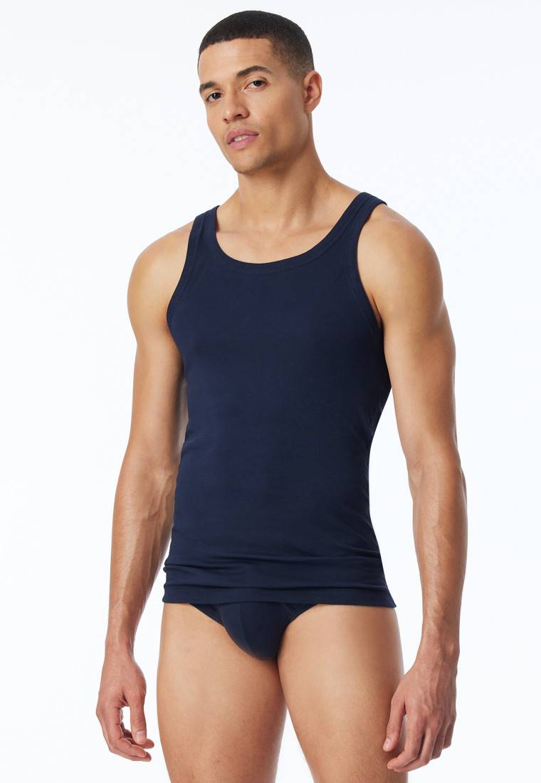 Schiesser Tank Top dunkelblau - Revival Ludwig zollfrei