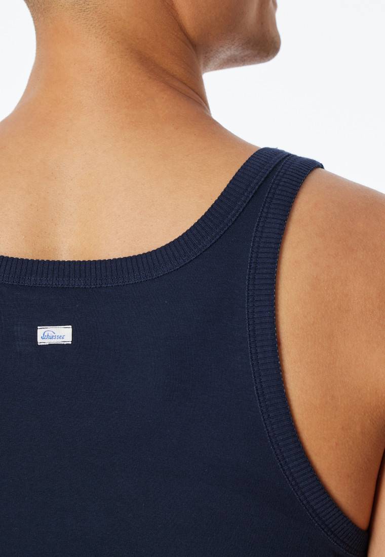 Schiesser Tank Top dunkelblau - Revival Ludwig zollfrei