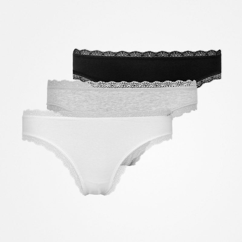Snocks Tangas mit Spitze aus Bio-Baumwolle