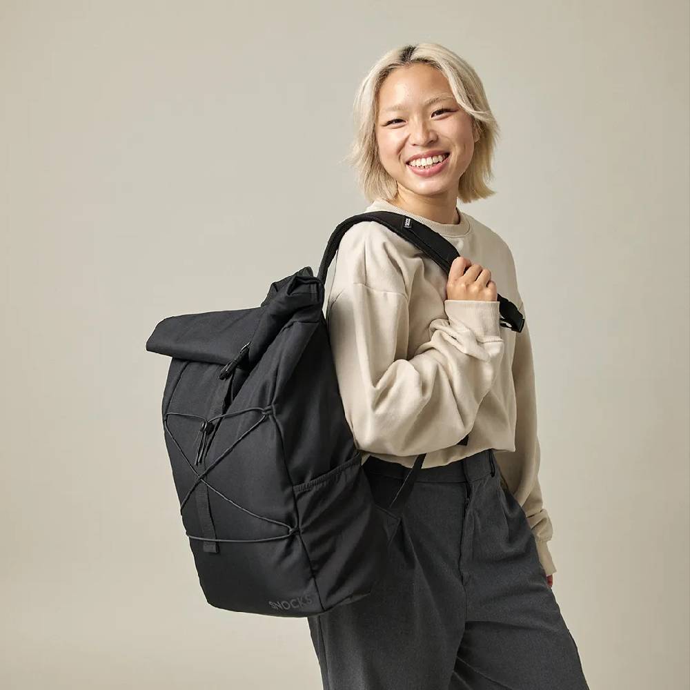Snocks Rolltop Rucksack aus recyceltem Polyester Online Outlet