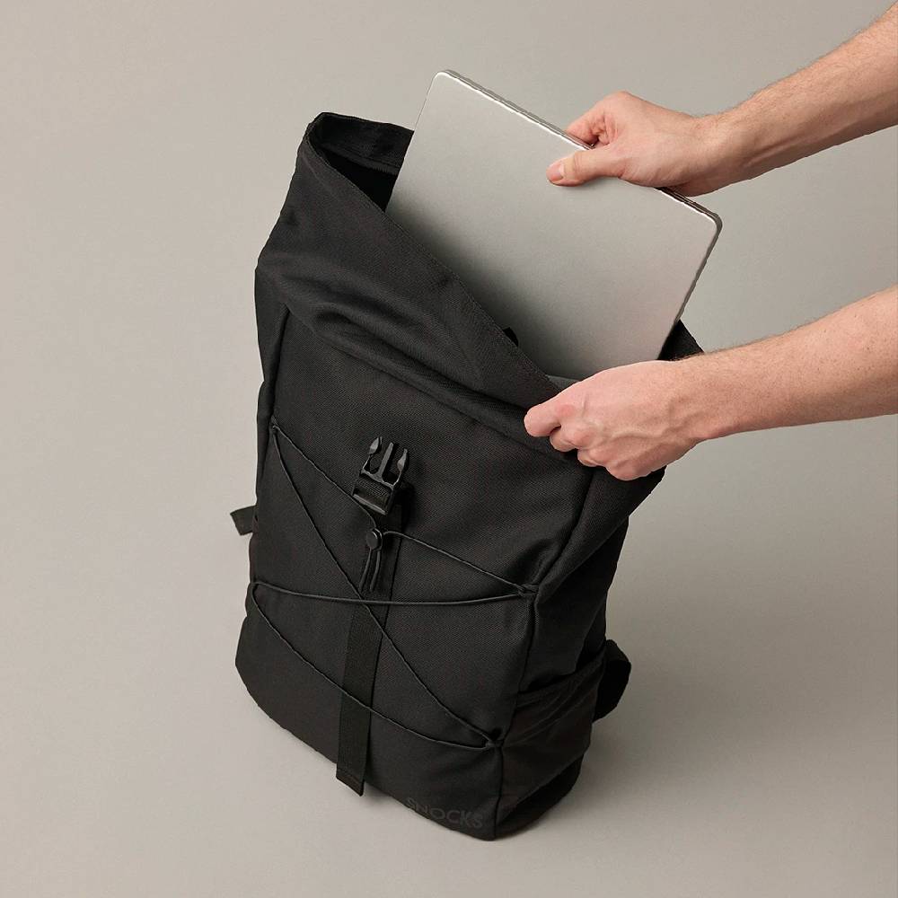 Snocks Rolltop Rucksack aus recyceltem Polyester Online Outlet