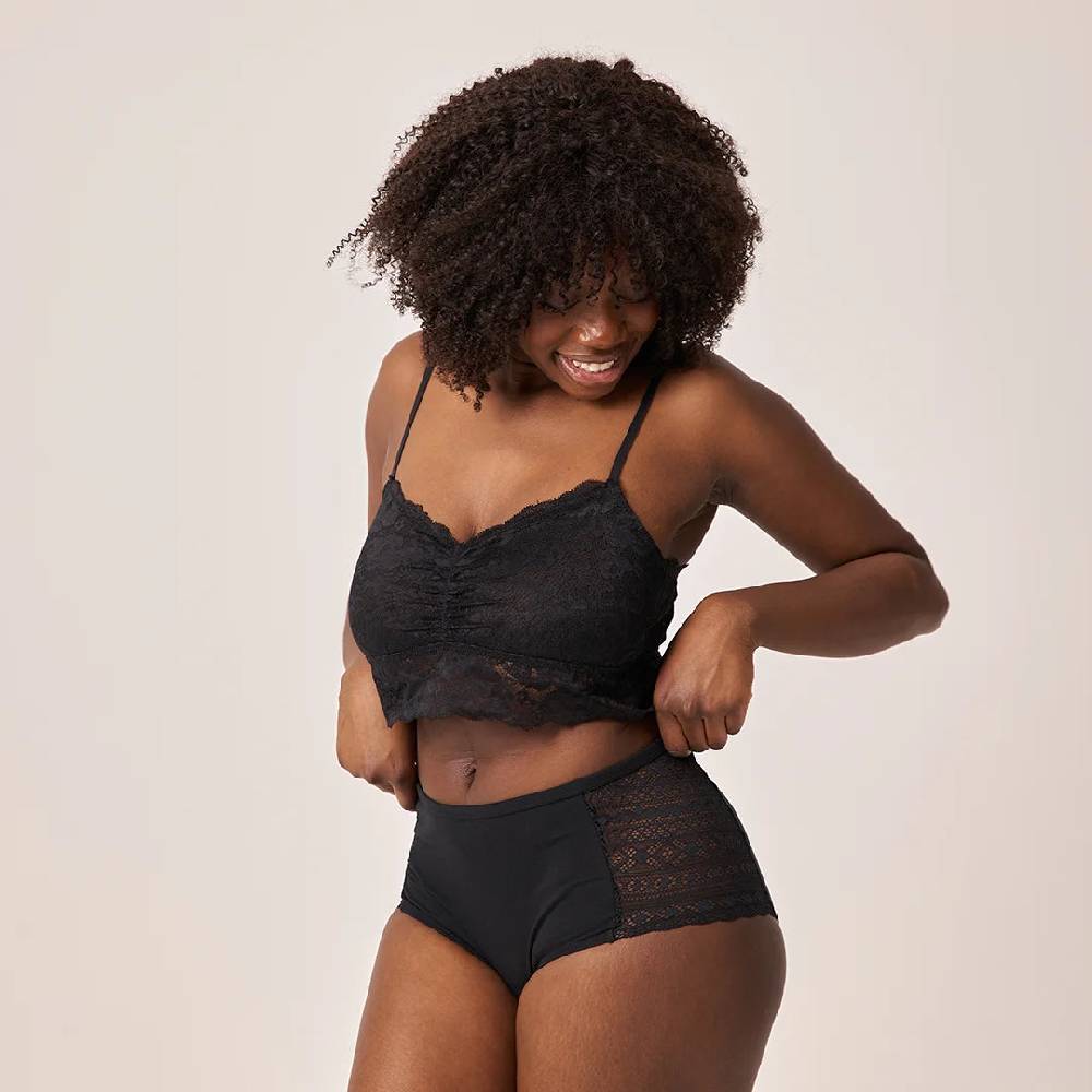 Snocks High Waist Hipster Panties mit Spitze aus Bio-Baumwolle Neuheiten