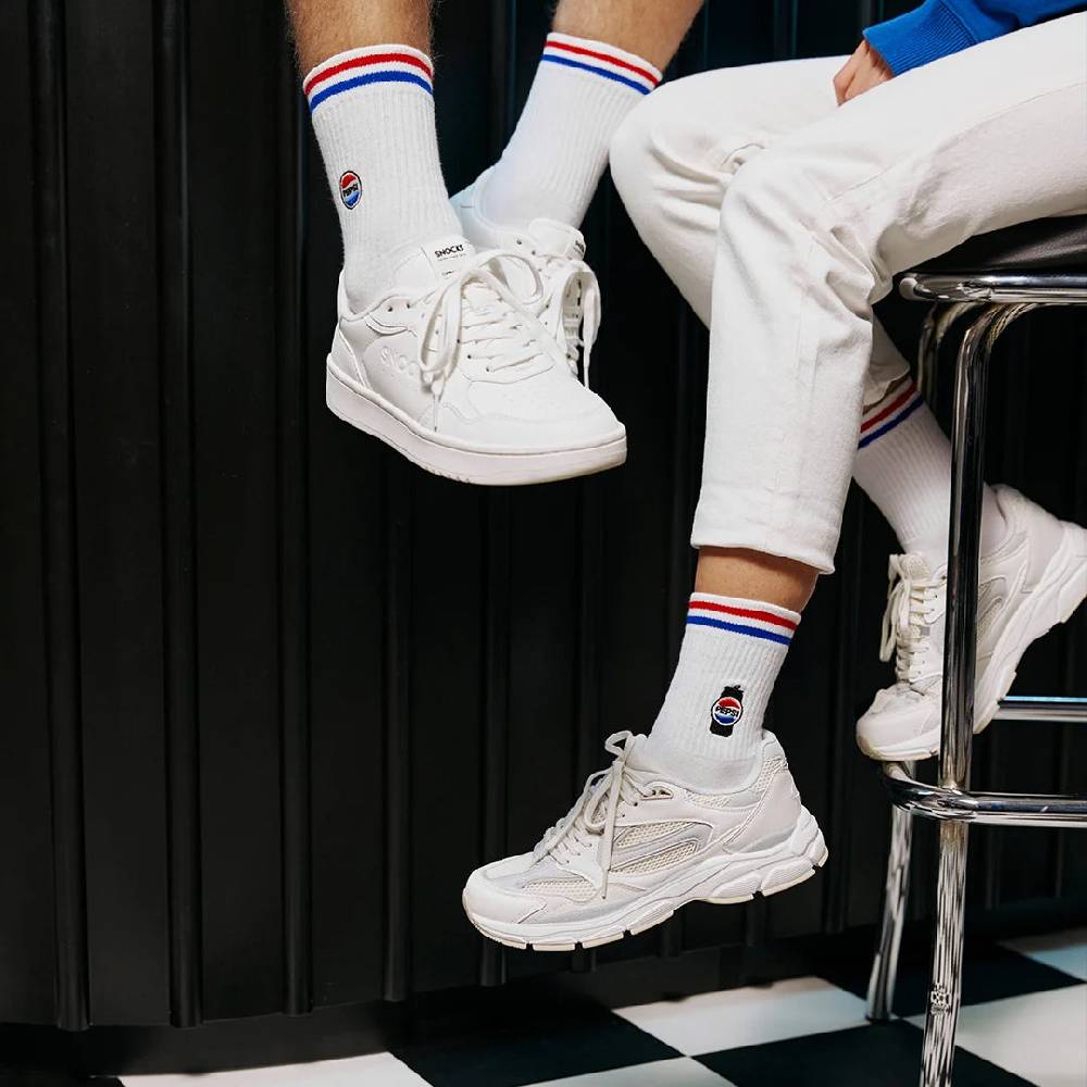 Snocks Hohe Sportsocken mit Streifen aus Bio-Baumwolle Riesige Ersparnisse