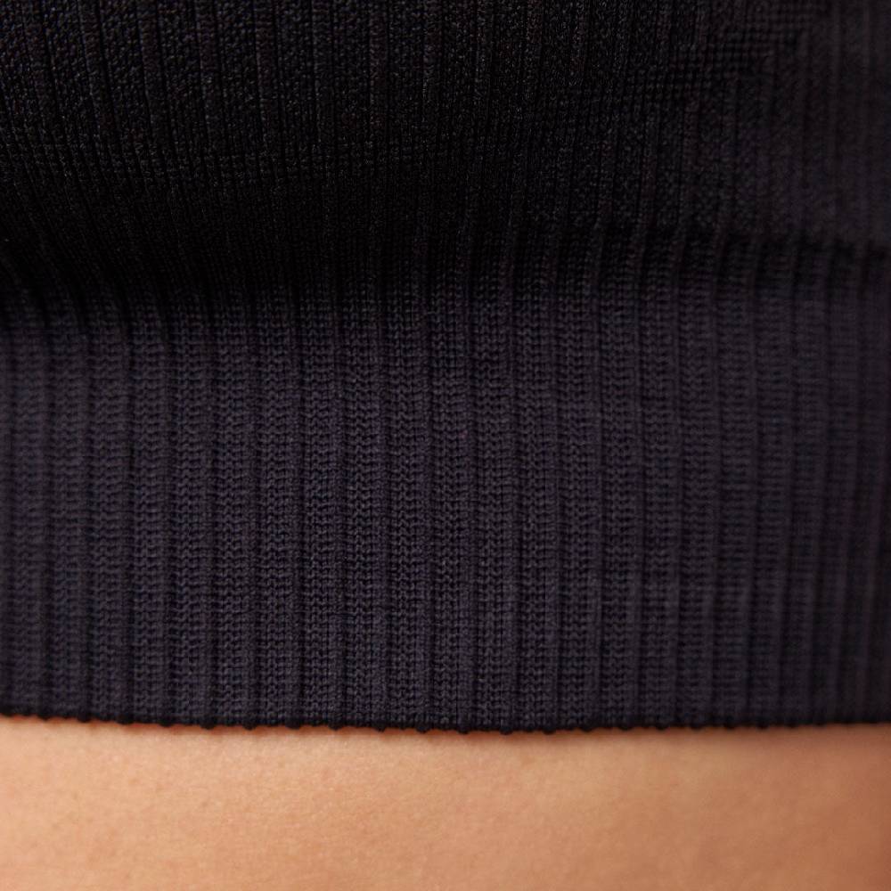 Snocks Geripptes Sportshirt langarm Damen aus recyceltem Polyamid Black Friday Preise