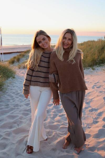 Sosue Pullover Sailor Stripes Taupe Blue Black Friday