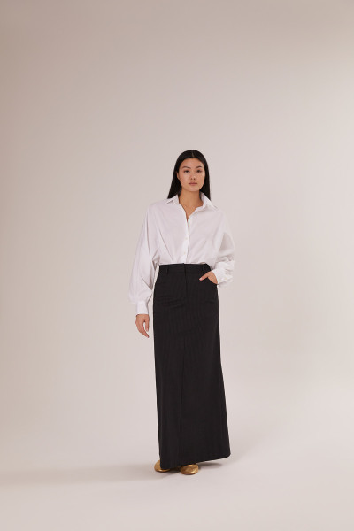 Sosue Pinstripe Skirt Black Neuheiten