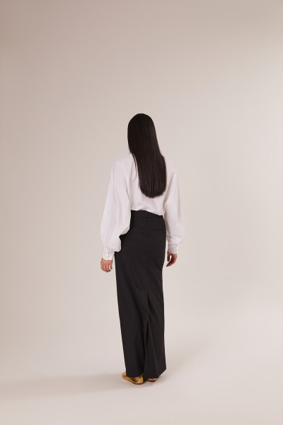 Sosue Pinstripe Skirt Black Neuheiten