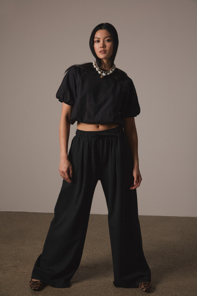 Sosue Pants Pinstripe Black Bestseller