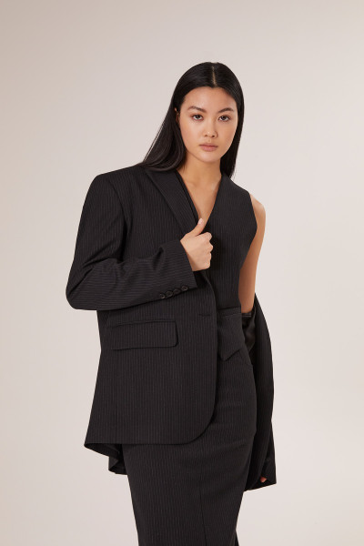Sosue Pinstripe Blazer Black Räumungsverkauf