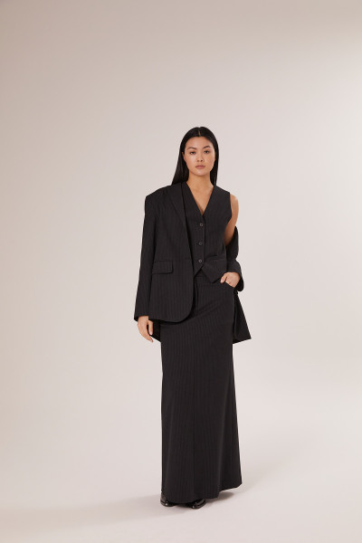 Sosue Pinstripe Blazer Black Räumungsverkauf