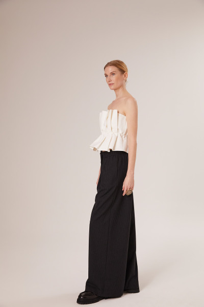 Sosue Pleat Top White Riesige Ersparnisse