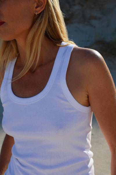 Sosue Tank Top Rip White Black Friday Preise