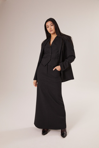 Sosue Pinstripe Blazer Black Hotsell