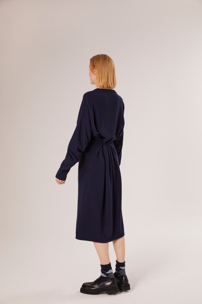 Sosue Wrap Dress Dark Blue Preisnachlass