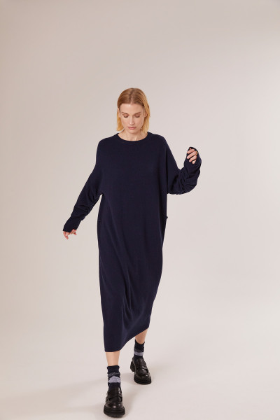 Sosue Wrap Dress Dark Blue Preisnachlass