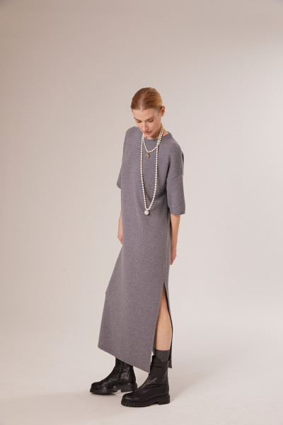 Sosue Short Sleeve Dress Grey Saisonschlussverkauf