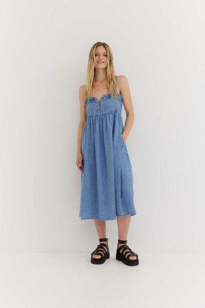 Sosue Dress Laura Denim Cyber Monday