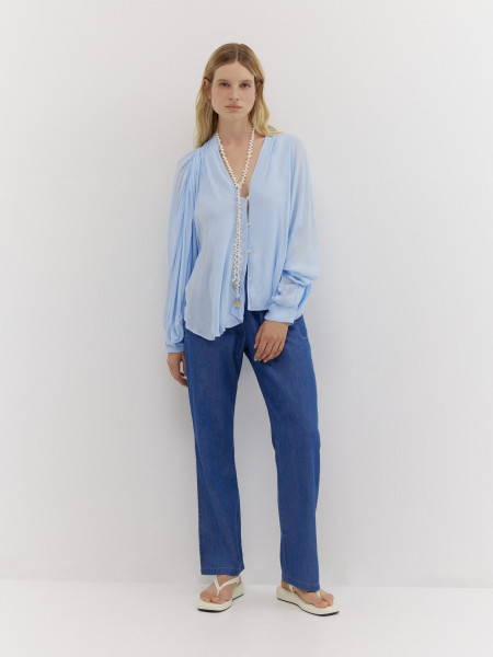Sosue Bluse Ibiza Light Blue Online Outlet