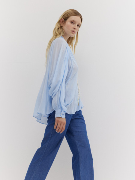 Sosue Bluse Ibiza Light Blue Online Outlet