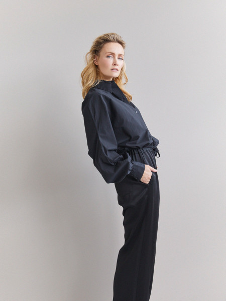 Sosue Bluse Antonia Short Draw String Black Tägliche Deals