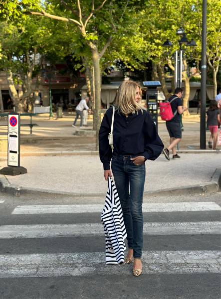 Sosue Bluse Antonia Slim Dark Blue VIP-Rabatte
