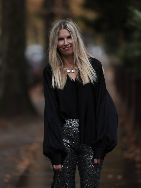 Sosue Bluse Antonia Shiny Black Wochenangebot