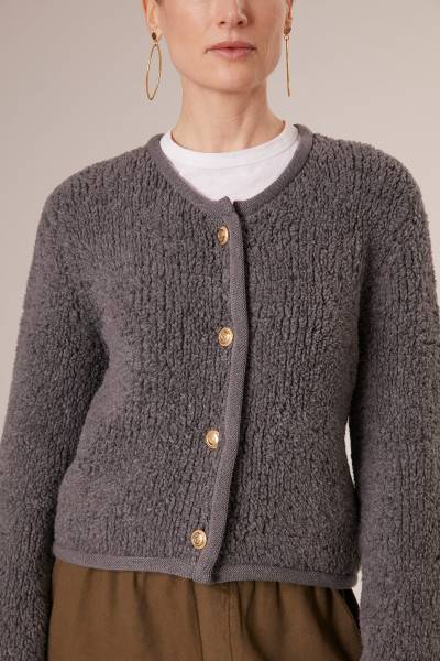 Sosue Fluffy Box Jacket Anthrazit Bis zu 55% Rabatt