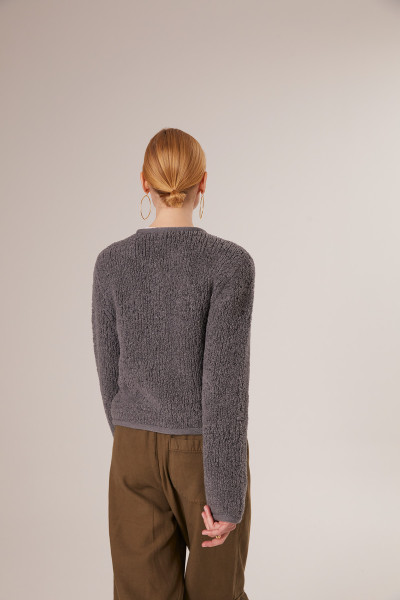 Sosue Fluffy Box Jacket Anthrazit Bis zu 55% Rabatt