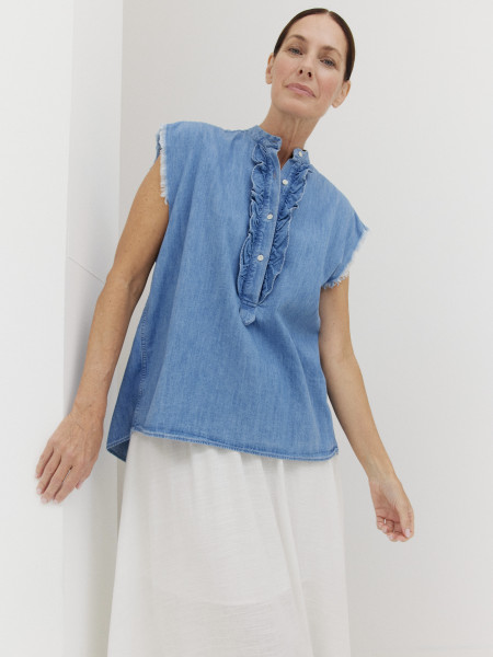 Sosue Bluse Barcelona Denim Speichern exportieren