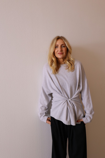 Sosue Wrap Pullover Light Grey Großer Ausverkauf