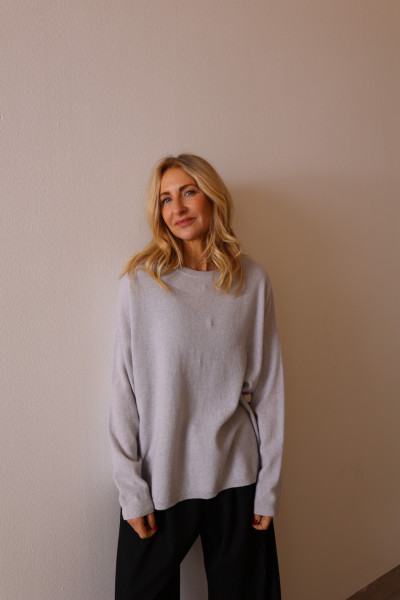 Sosue Wrap Pullover Light Grey Großer Ausverkauf